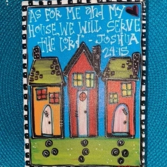 "As for me and My House, We will Serve the Lord" tabletop canvas - Picture 2 of 8